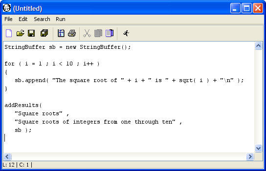 Displaying script output in a WordHoard window